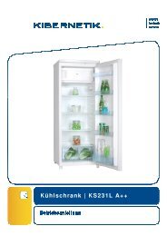 011773 Betriebsanleitung KÃ¼hlschrank Kibernetik KS231L A++