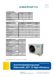 SchwimmbadwÃ¤rmepumpe Kibernetik JOY 13 High-efficiency