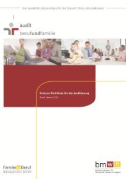 Externe Richtlinie zum Audit berufundfamilie 2013 - Familie und Beruf