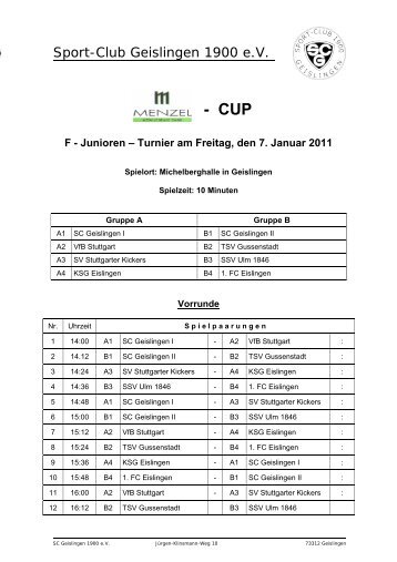 - CUP - Kickers-Juniorteam.de