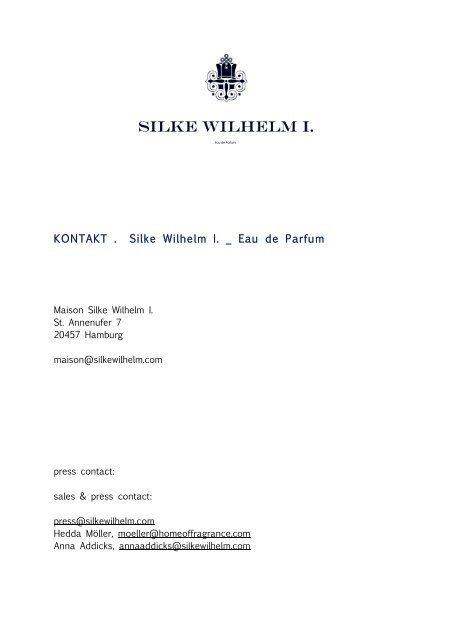 SWI PM Eau De Parfum - Silke Wilhelm I.