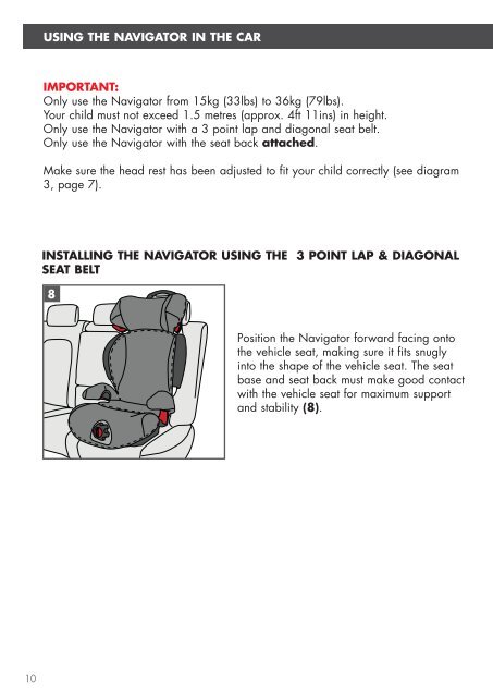 Navigator Child Car Seat - Kiddicare