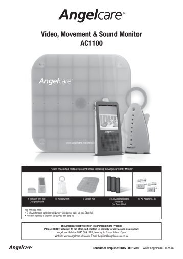 Video, Movement & Sound Monitor AC1100 - Kiddicare