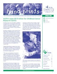 Spring 2006 - Kids Cancer Care