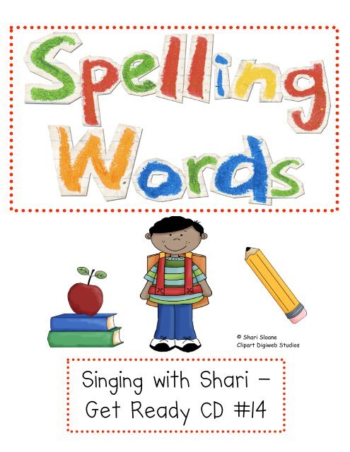 Spelling Words PDF. - Shari Sloane