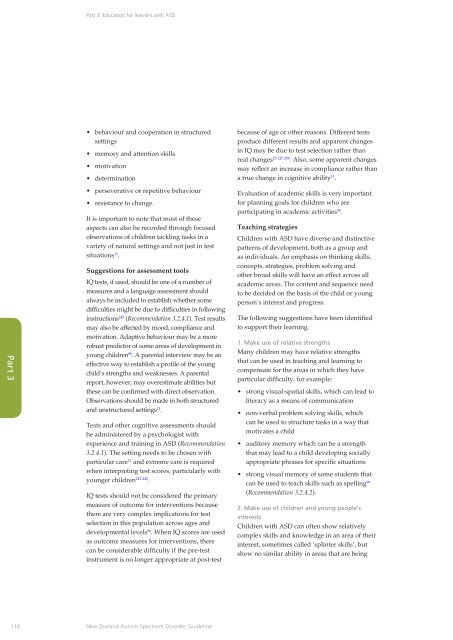 New Zealand Autism Spectrum Disorder Guideline - Ministry of Health