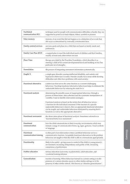 New Zealand Autism Spectrum Disorder Guideline - Ministry of Health