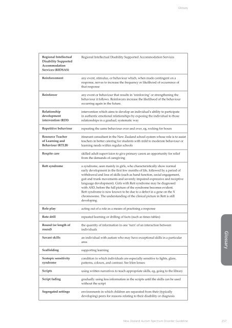 New Zealand Autism Spectrum Disorder Guideline - Ministry of Health