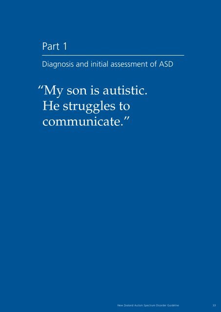 New Zealand Autism Spectrum Disorder Guideline - Ministry of Health