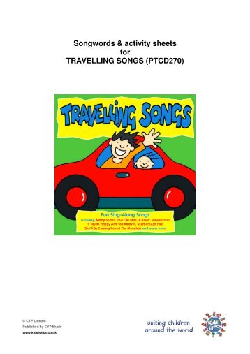 Songwords & activity sheets for TRAVELLING SONGS (PTCD270)