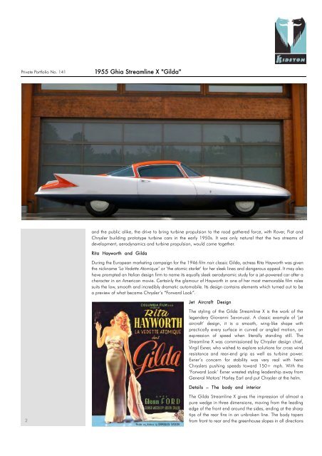 1955 Ghia Streamline X "Gilda" - Kidston