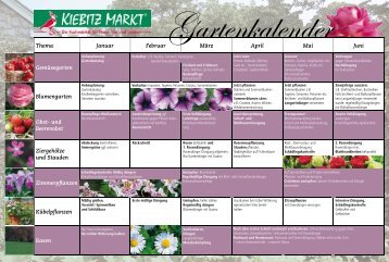 Gartenkalender downloaden - Kiebitzmarkt