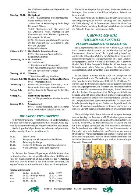 Krippendorf Kiefersfelden – Advent ohne Hektik 4. Kieferer ...