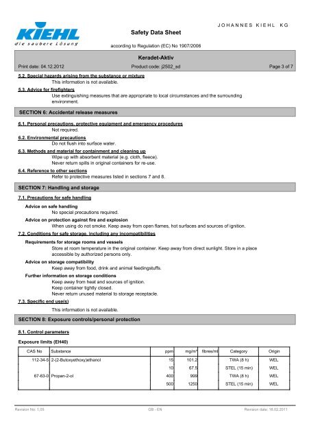 Safety Data Sheet - Kiehl-group.com