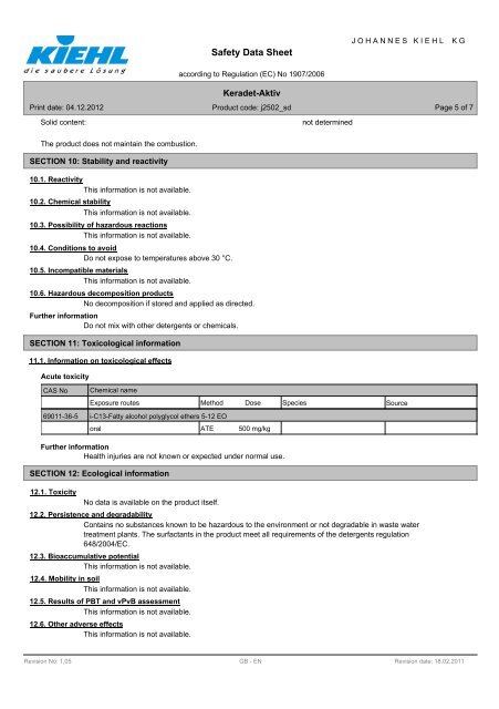 Safety Data Sheet - Kiehl-group.com