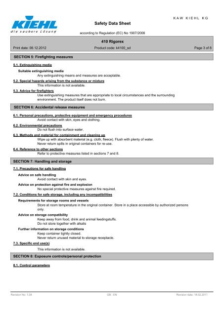 Safety Data Sheet - Kiehl-group.com