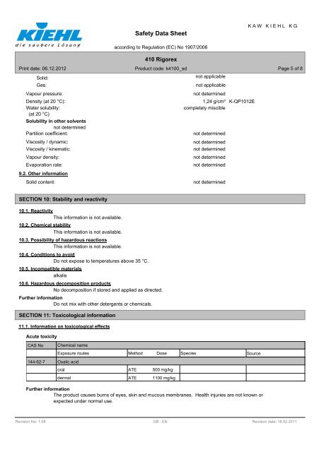 Safety Data Sheet - Kiehl-group.com