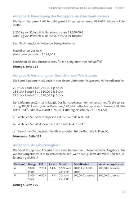 Aufgabe 3: Berechnung des Bezugspreises ... - Kiehl