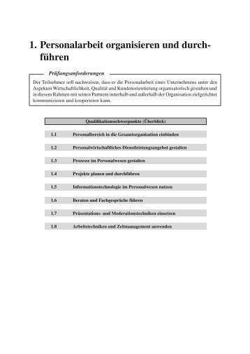 1. Personalarbeit organisieren und durch- führen - Buecher.de