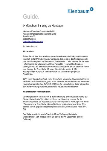 Guide. - Kienbaum