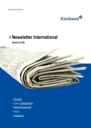 Newsletter International - Kienbaum