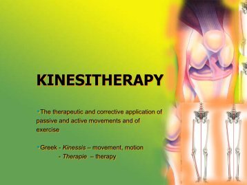 KINESITHERAPY KINESITHERAPY