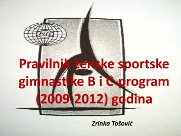 Pravilnik ženske sportske gimnastike B i C-program (2009-2012 ...