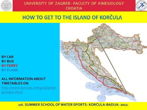 UNIVERSITY OF ZAGREB FACULTY OF KINESIOLOGY