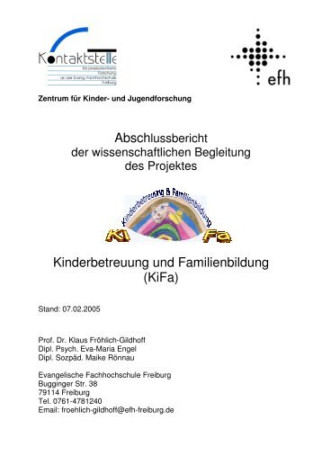 Abschlussbericht - KiFa - Kinder- und Familienbildung