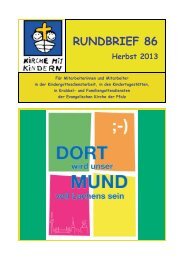 Letzter Rundbrief (RU 86) - Kindergottesdienst in der Pfalz