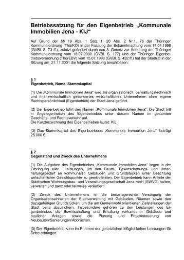 Satzung - Kommunale Immobilien Jena