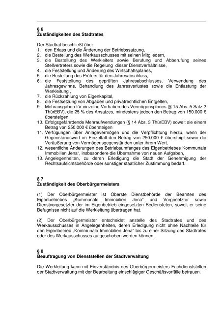 Satzung - Kommunale Immobilien Jena