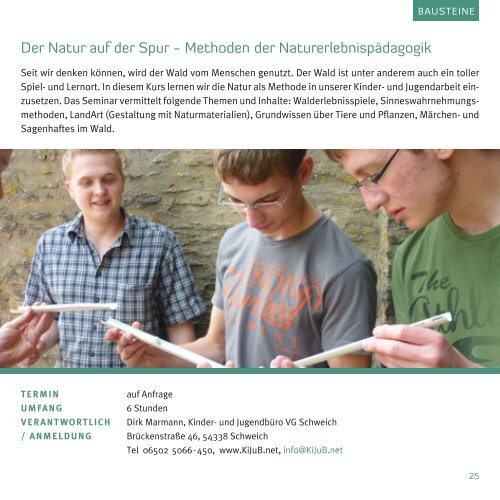 und Jugendarbeit - Kinder- und Jugendbüro VG Schweich