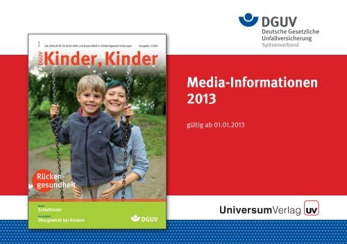 Mediadaten 2013 - DGUV Kinder, Kinder