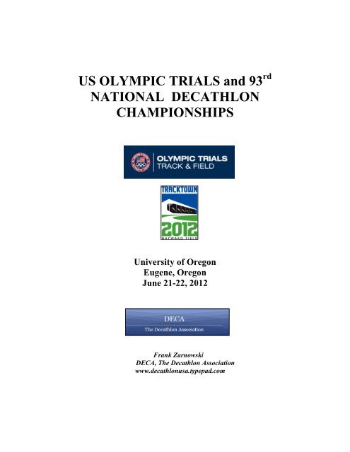 Olympic Trials Decathlon - DECA - Typepad