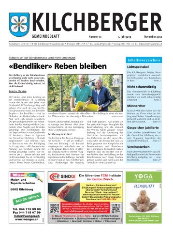 Ausgabe November 2012 - Gemeinde Kilchberg