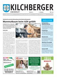 Kilchberger Gemeindeblatt Mai 2013 - Gemeinde Kilchberg