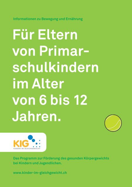 Bewegung und ErnÃ¤hrung 6 - 12 Jahre - Zepra