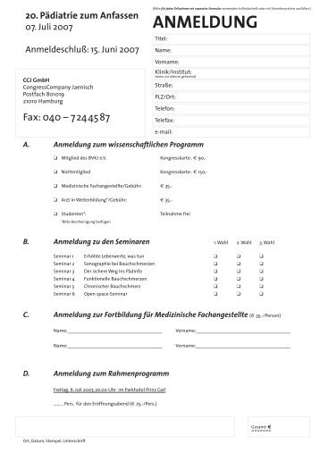 ANMELDUNG - Kinder- & JugendÃ¤rzte im Netz