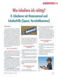 Wie inhaliere ich richtig? II. Inhalieren mit Dosieraerosol und ...