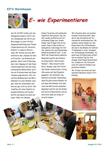 Ausgabe 01/2011 - Kinder- und Jugenddorf Regenbogen e.V.