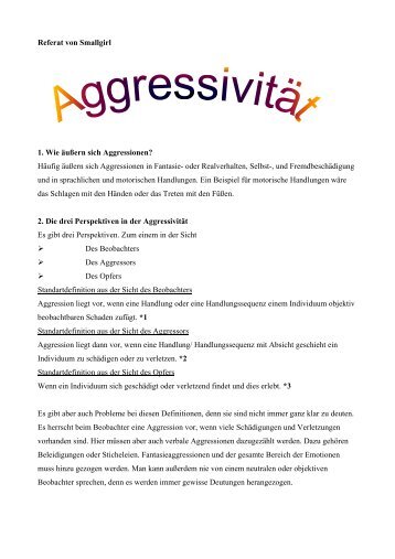 AggressivitÃ¤t - Kindergarten-Homepage