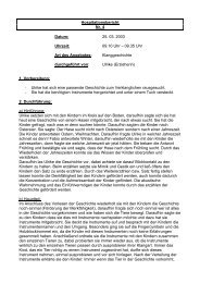 Hospitationsbericht Nr. 4 Datum - Kindergarten-Homepage