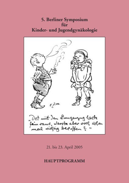 5. Berliner Symposium fÃ¼r Kinder- und JugendgynÃ¤kologie
