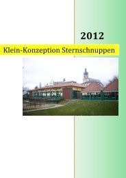 Klein-Konzeption Sternschnuppen - Kinderhaus St. Johannes