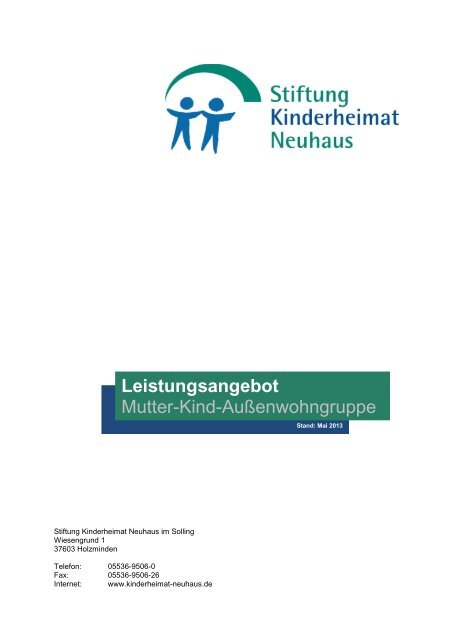 Kurzbeschreibung der Einrichtung - Stiftung Kinderheimat Neuhaus