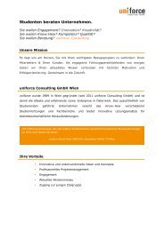 Portfolio von uniforce Consulting GmbH
