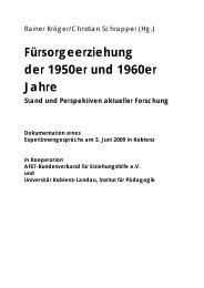 Fürsorgeerziehung Der 1950Er Und 1960Er Jahre - Afet