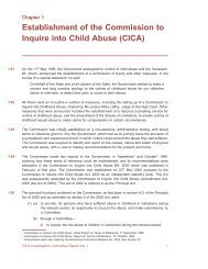 Establishment of the Commission to Inquire into Child Abuse (CICA)