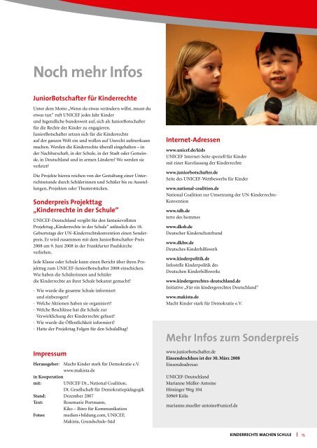 Kinderrechte machen Schule - Deutsche Kinderhilfe